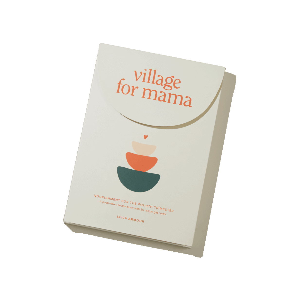 The Village for Mama book opening to reveal its recipe gift cards